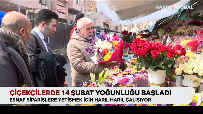 Çiçekçilerde 14 Şubat yoğunluğu başladı