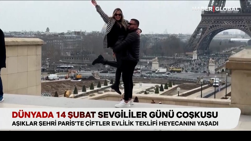 Dünyada 14 Şubat Sevgililer Günü coşkusu
