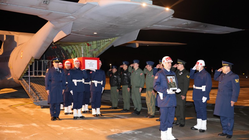Şehit Piyade Sözleşmeli Er Mustafa Uslu'nun cenazesi Amasya'ya getirildi