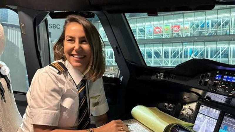 Türk kadın pilot, dünyanın en büyük uçağını uçurdu