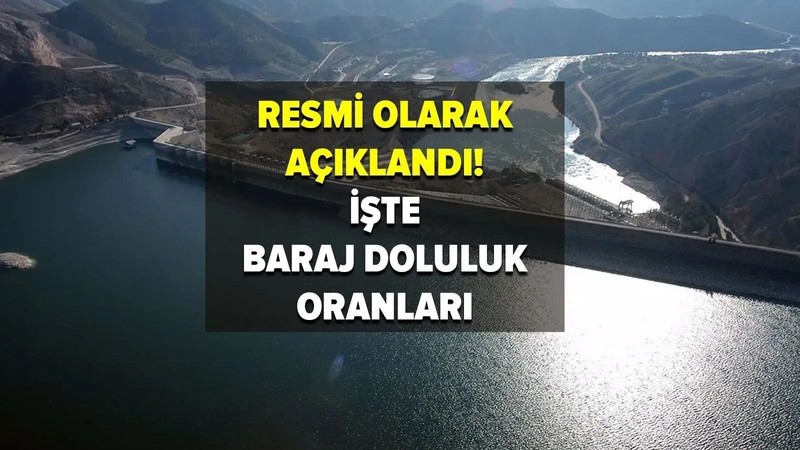 Baraj doluluk oranları belli oldu!