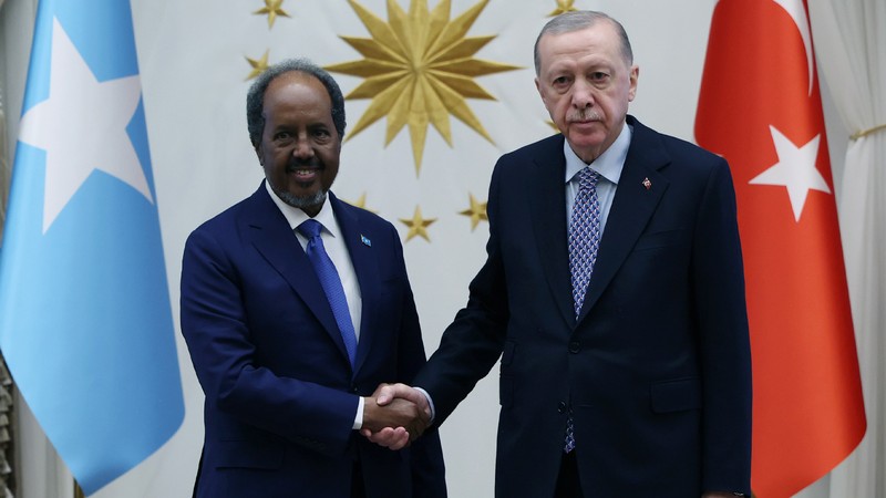 Cumhurbaşkanı Erdoğan, Somali Cumhurbaşkanı Mahmud ile bir araya geldi