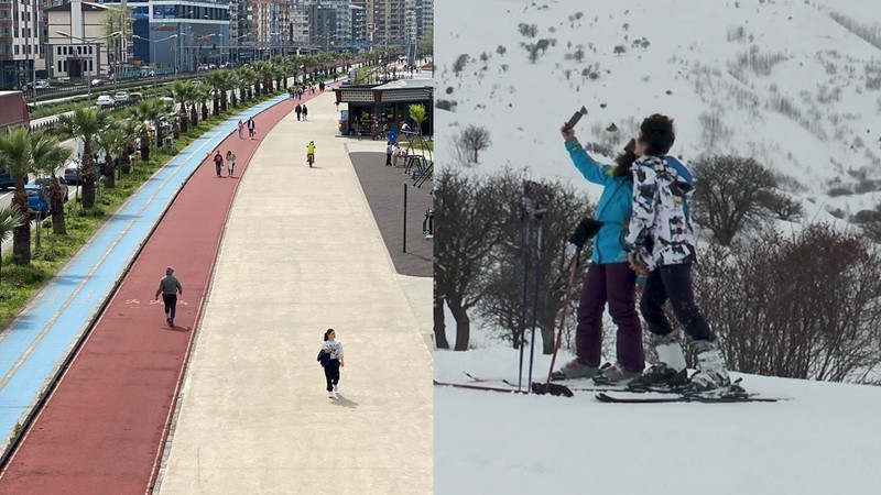 Karadeniz'de iki mevsim birden