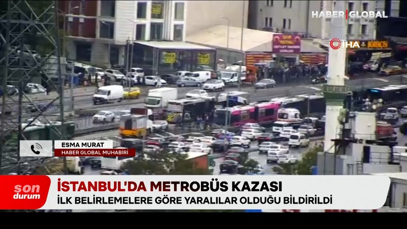 İstanbul’da metrobüs kazası