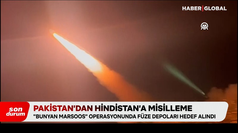 Pakistan’dan Hindistan’a misilleme saldırısından görüntüler