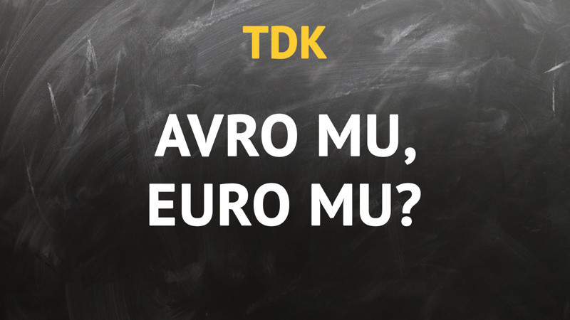 TDK'ya göre avro kelimesi nasıl yazılır?