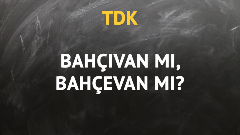 TDK'ya göre bahçıvan kelimesi nasıl yazılır?