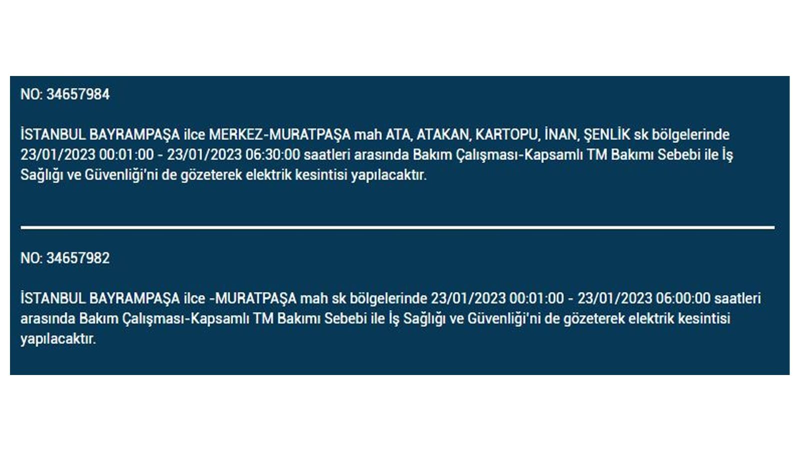 İstanbul'da elektrik kesintisi! BEDAŞ 23 Ocak Pazartesi elektrik kesintilerinin yapılacağı ilçeleri açıkladı! İşte 'elektrik kesintisi' yaşayan ilçeler - Resim: 13