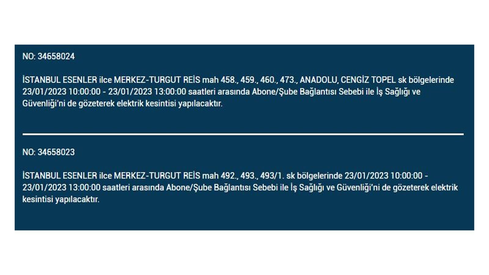 İstanbul'da elektrik kesintisi! BEDAŞ 23 Ocak Pazartesi elektrik kesintilerinin yapılacağı ilçeleri açıkladı! İşte 'elektrik kesintisi' yaşayan ilçeler - Resim: 21
