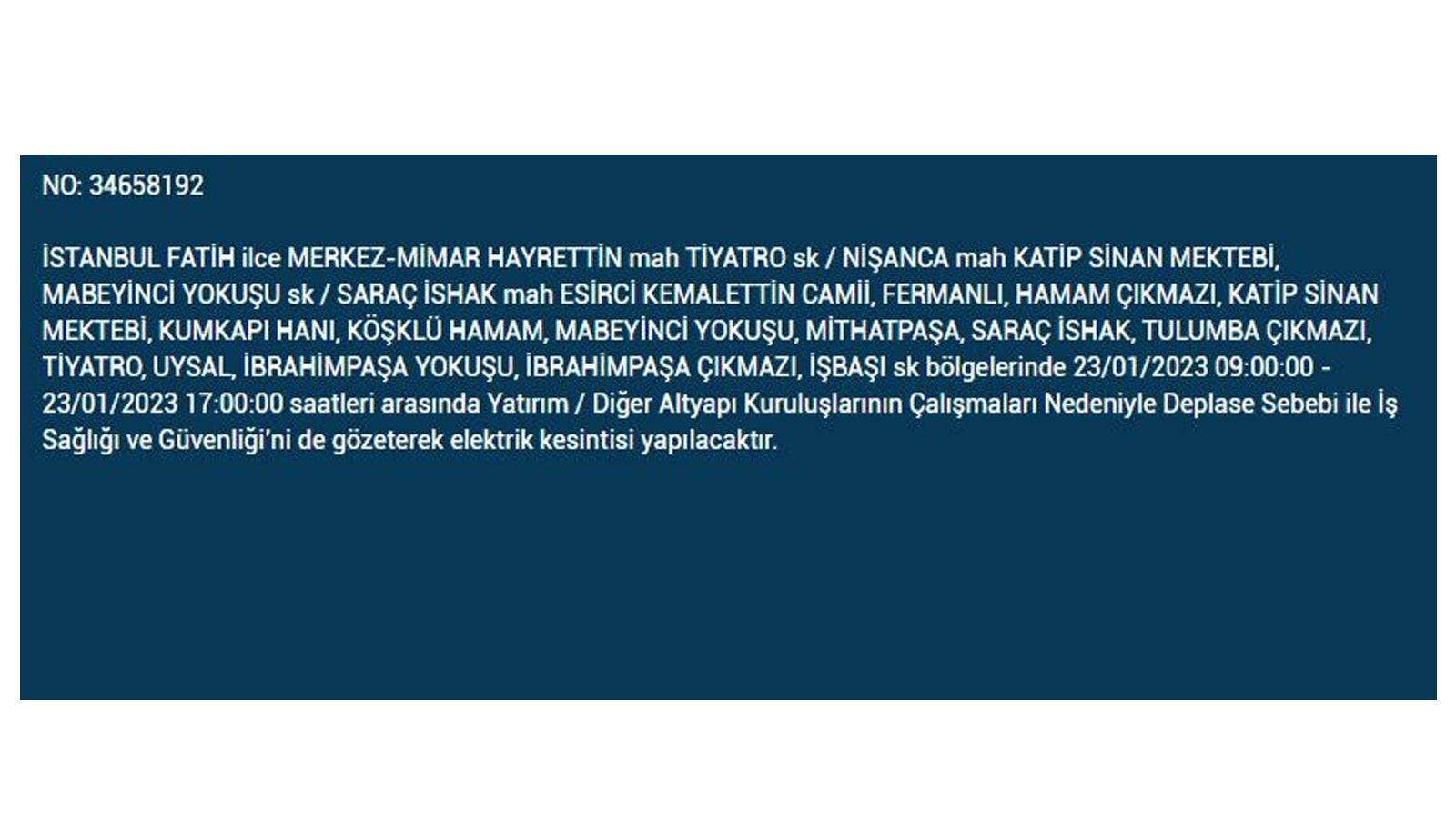 İstanbul'da elektrik kesintisi! BEDAŞ 23 Ocak Pazartesi elektrik kesintilerinin yapılacağı ilçeleri açıkladı! İşte 'elektrik kesintisi' yaşayan ilçeler - Resim: 27