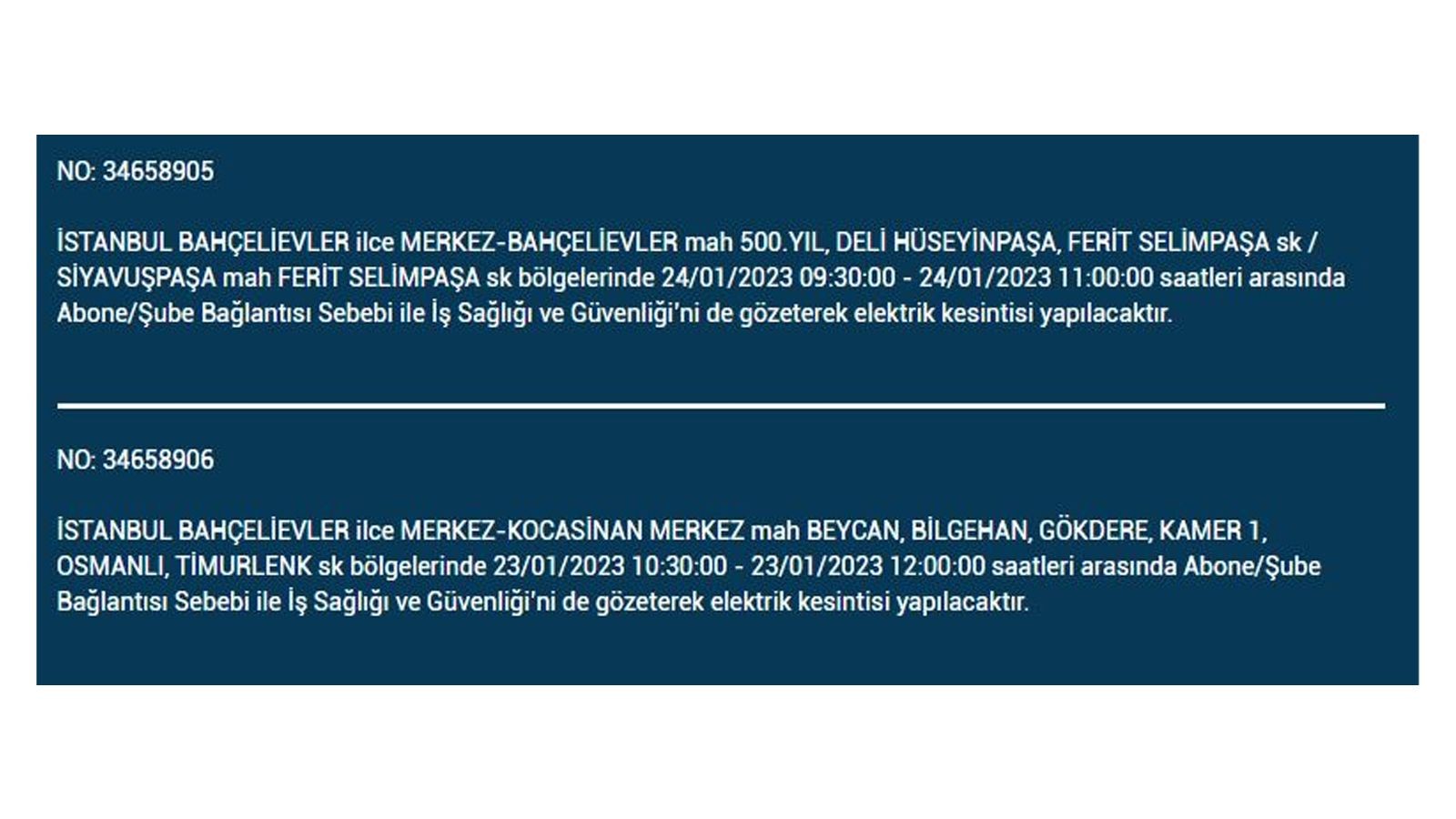 İstanbul'da elektrik kesintisi! BEDAŞ 23 Ocak Pazartesi elektrik kesintilerinin yapılacağı ilçeleri açıkladı! İşte 'elektrik kesintisi' yaşayan ilçeler - Resim: 10