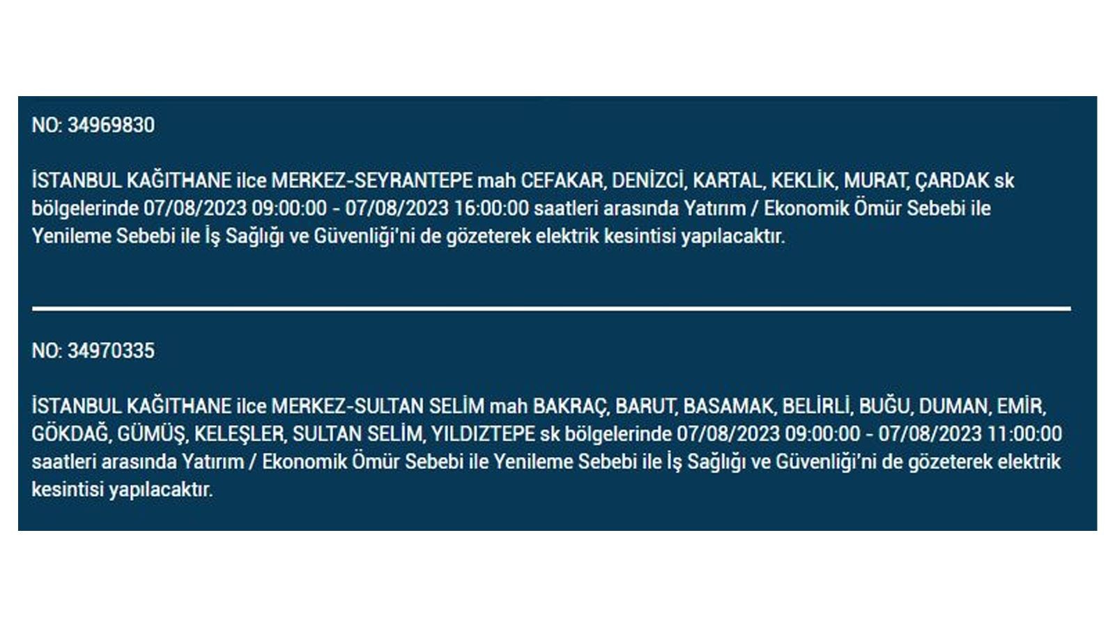 İstanbul'da elektrik kesintisi! BEDAŞ 7 Ağustos Pazartesi elektrik kesintilerinin yapılacağı ilçeleri açıkladı! İşte 'elektrik kesintisi' yaşayan ilçeler - Resim: 19