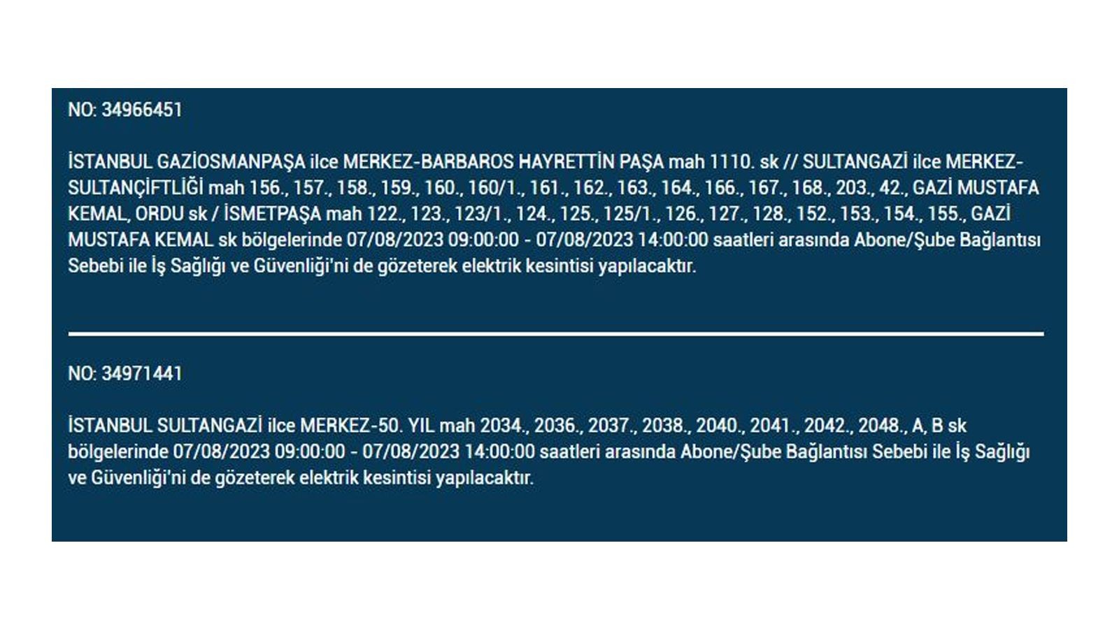 İstanbul'da elektrik kesintisi! BEDAŞ 7 Ağustos Pazartesi elektrik kesintilerinin yapılacağı ilçeleri açıkladı! İşte 'elektrik kesintisi' yaşayan ilçeler - Resim: 23