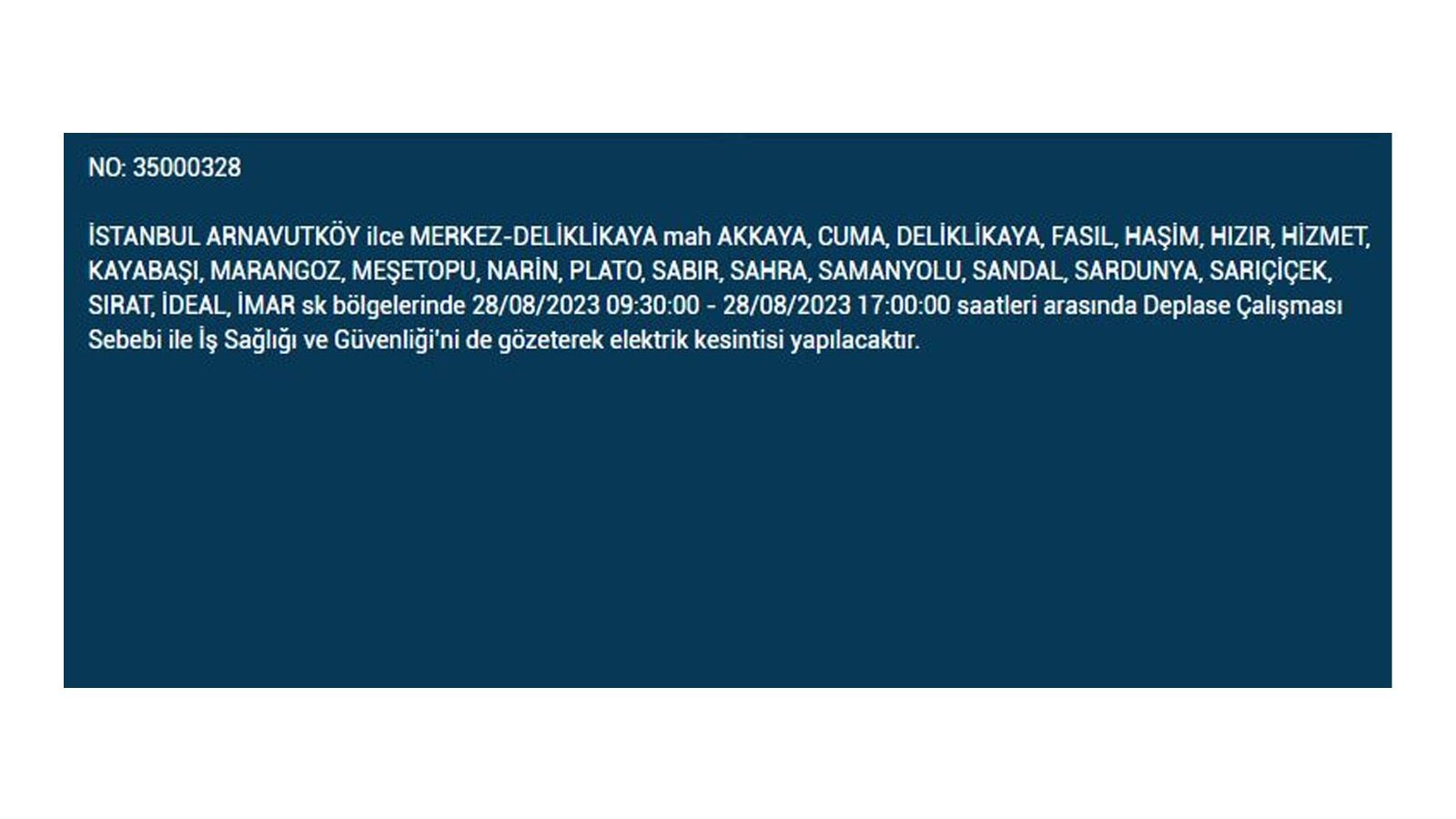 İstanbul'da elektrik kesintisi! BEDAŞ 28 Ağustos Pazartesi elektrik kesintilerinin yapılacağı ilçeleri açıkladı! İşte 'elektrik kesintisi' yaşayan ilçeler - Resim: 3