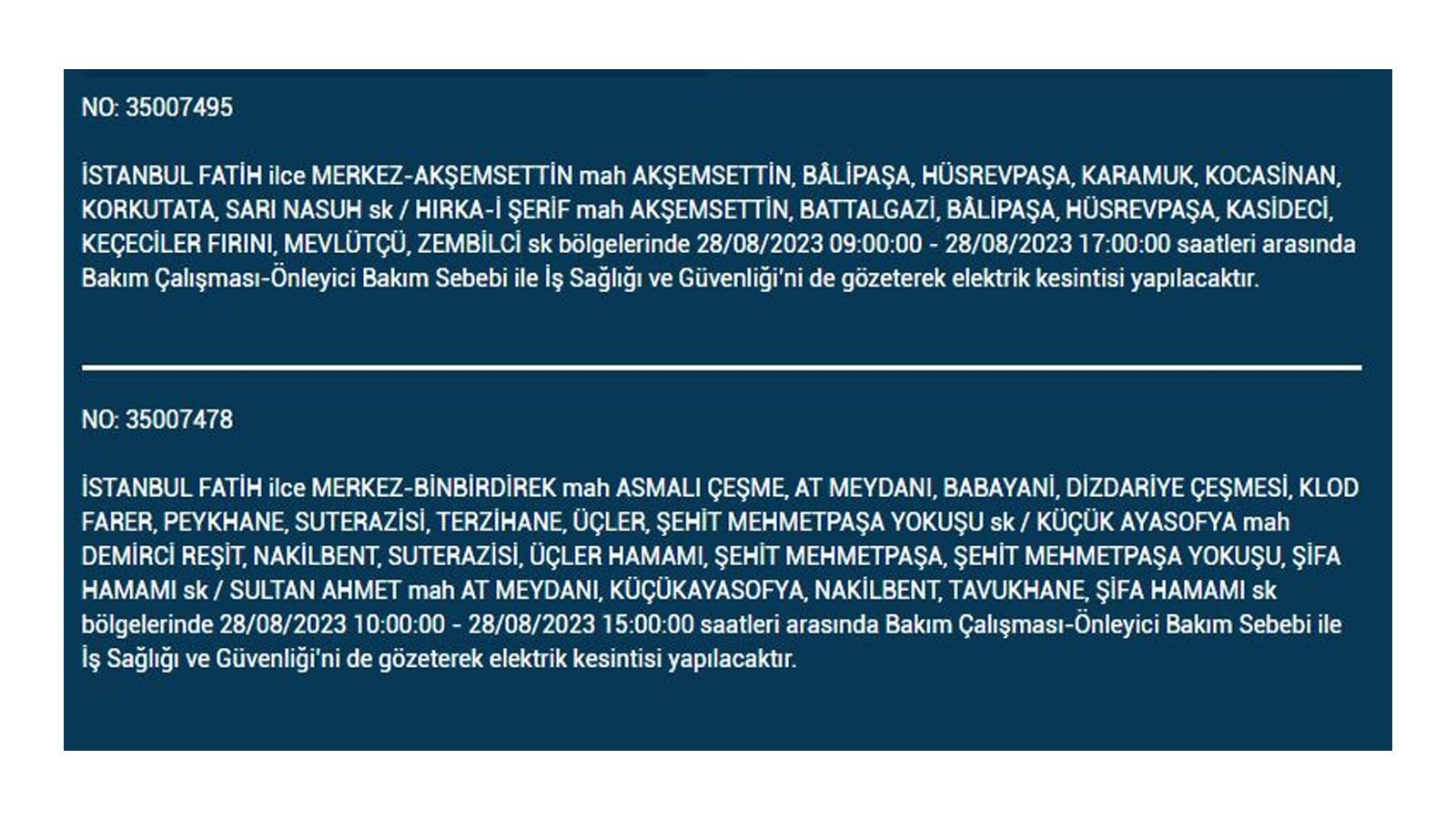 İstanbul'da elektrik kesintisi! BEDAŞ 28 Ağustos Pazartesi elektrik kesintilerinin yapılacağı ilçeleri açıkladı! İşte 'elektrik kesintisi' yaşayan ilçeler - Resim: 15