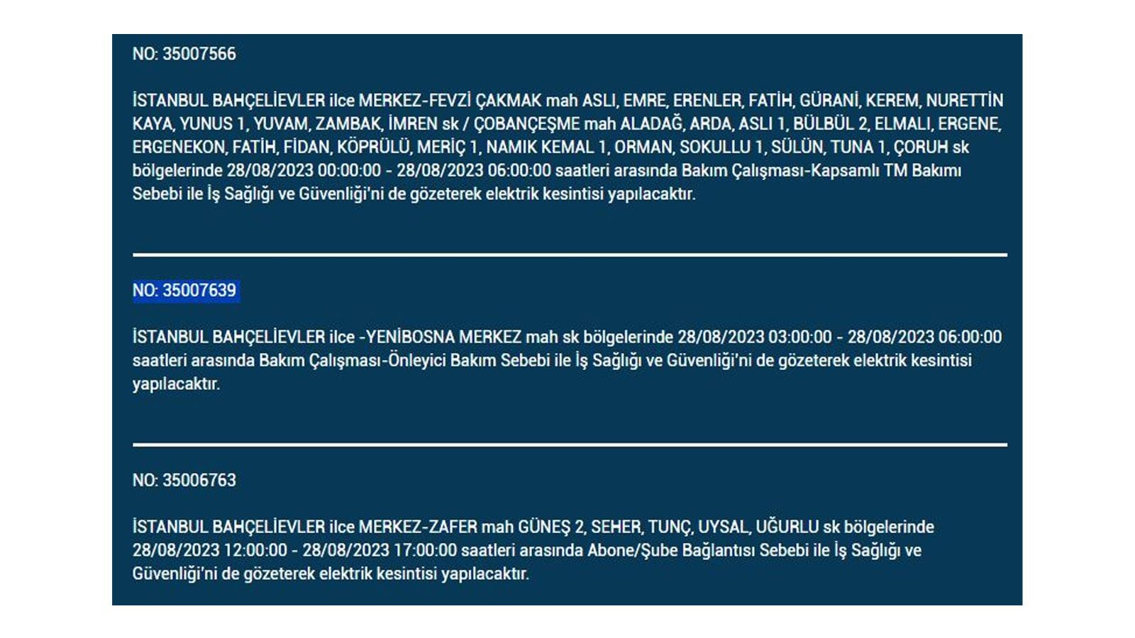 İstanbul'da elektrik kesintisi! BEDAŞ 28 Ağustos Pazartesi elektrik kesintilerinin yapılacağı ilçeleri açıkladı! İşte 'elektrik kesintisi' yaşayan ilçeler - Resim: 6