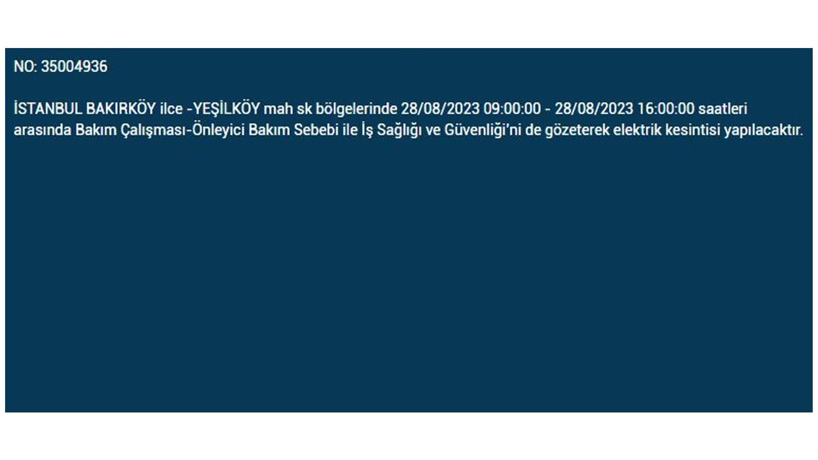 İstanbul'da elektrik kesintisi! BEDAŞ 28 Ağustos Pazartesi elektrik kesintilerinin yapılacağı ilçeleri açıkladı! İşte 'elektrik kesintisi' yaşayan ilçeler - Resim: 7