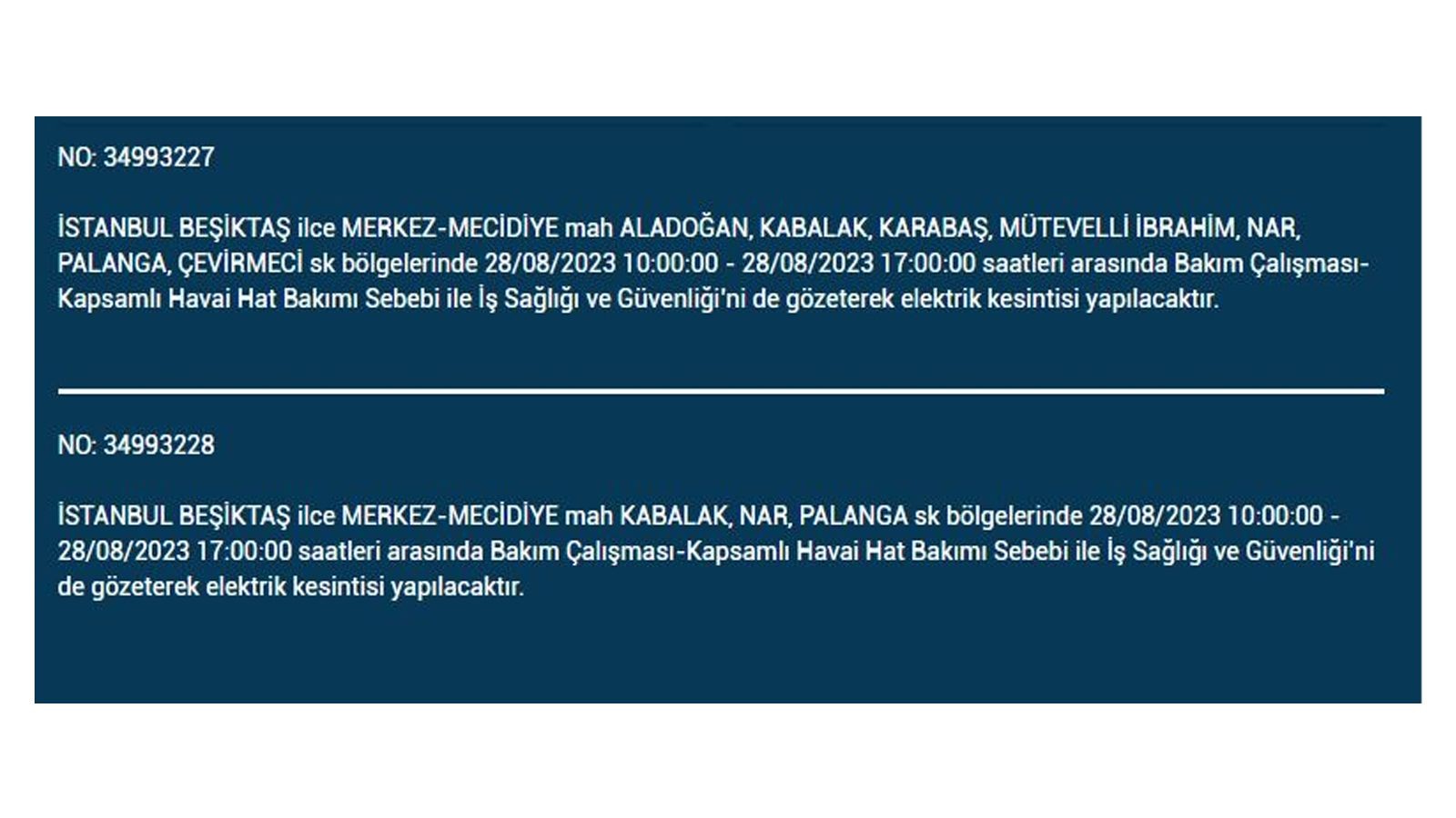 İstanbul'da elektrik kesintisi! BEDAŞ 28 Ağustos Pazartesi elektrik kesintilerinin yapılacağı ilçeleri açıkladı! İşte 'elektrik kesintisi' yaşayan ilçeler - Resim: 9