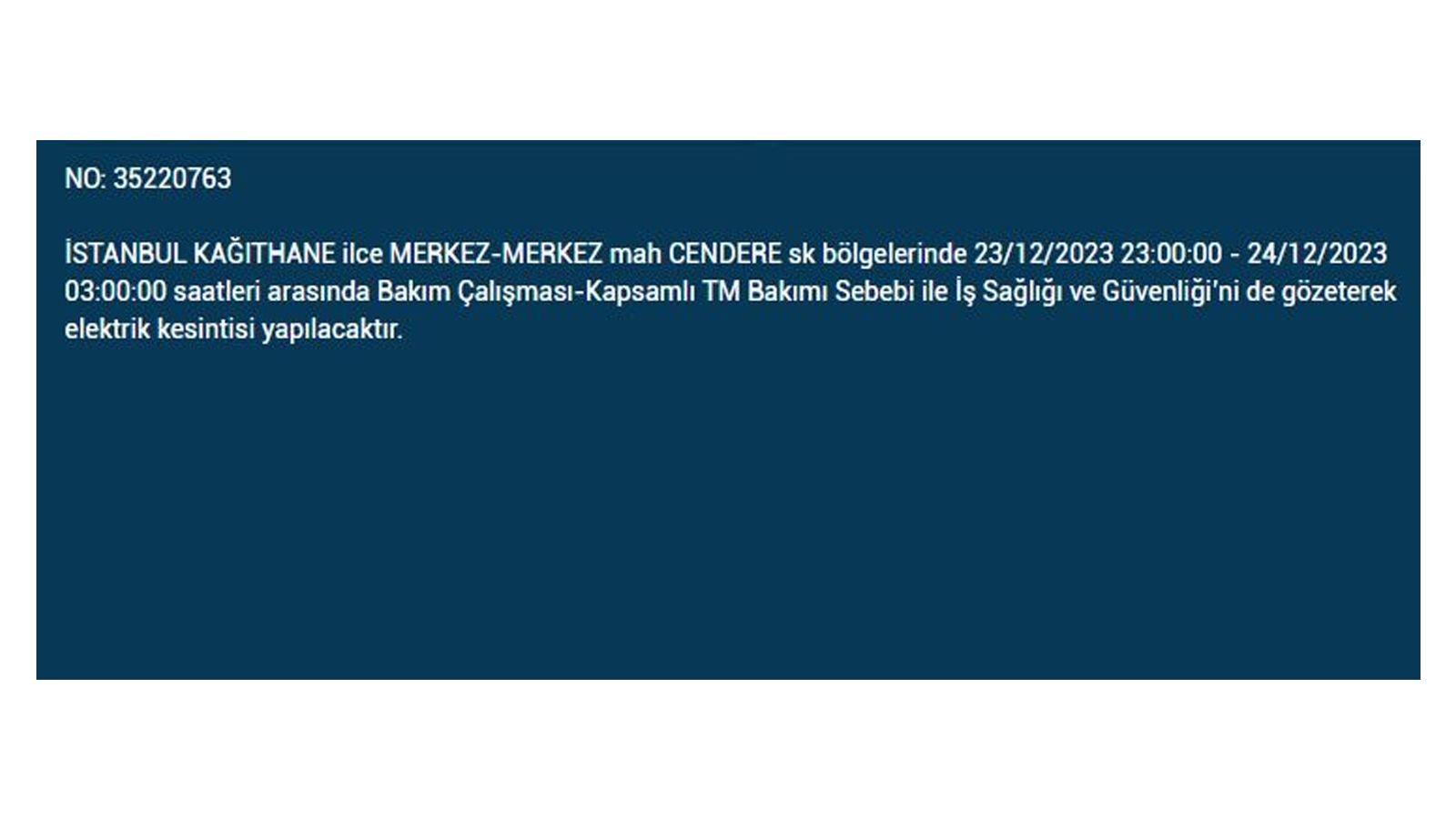 İstanbul'da elektrik kesintisi! BEDAŞ 24 Aralık Pazar elektrik kesintilerinin yapılacağı ilçeleri açıkladı! İşte 'elektrik kesintisi' yaşayan ilçeler - Resim: 9