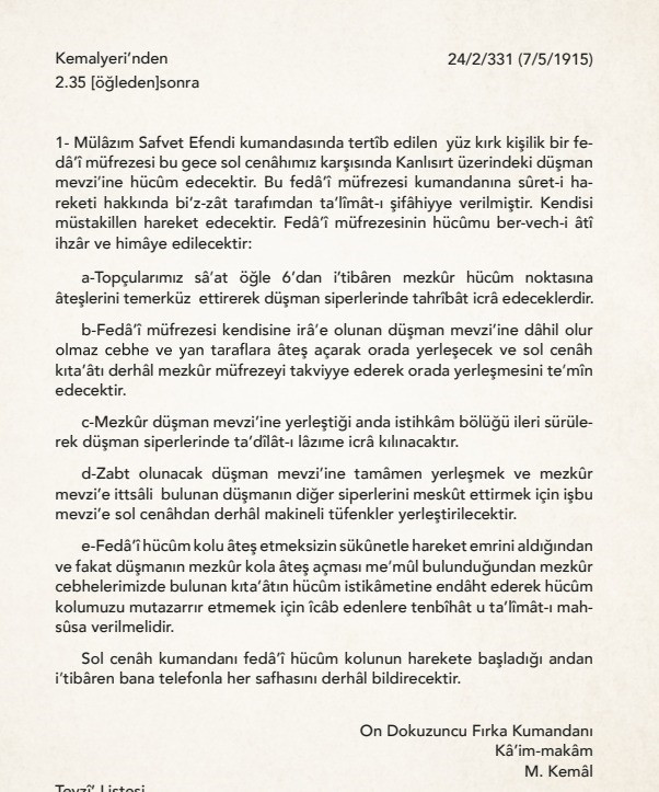 Se reveló la letra de Atatürk para el destacamento de Fedai - Imagen: 3