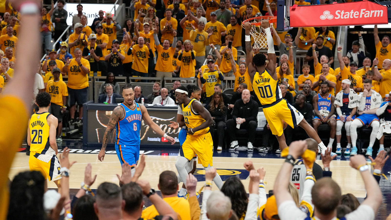 NBA Finalleri yedinci maça uzadı! NBA’de Indiana Pacers, Oklahoma’yı yendi ve seriyi eşitledi! NBA Finalleri yedinci maça uzadı! NBA’de Indiana Pacers, Oklahoma’yı yendi ve seriyi eşitledi!