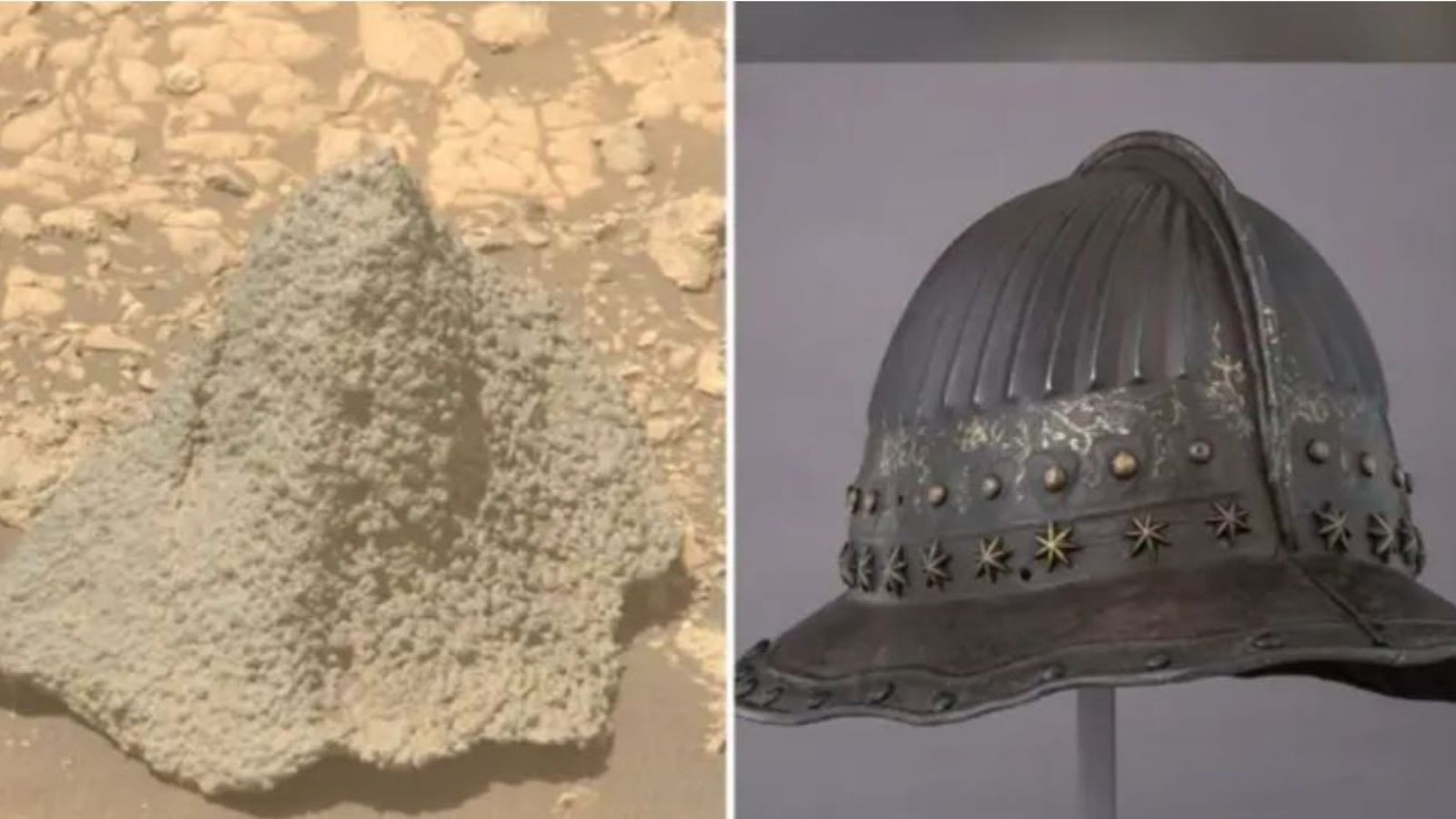 Mars'ta 17. yüzyıldan kalma Hollanda miğferi bulundu! Buna pareidolia fenomeni deniyor!