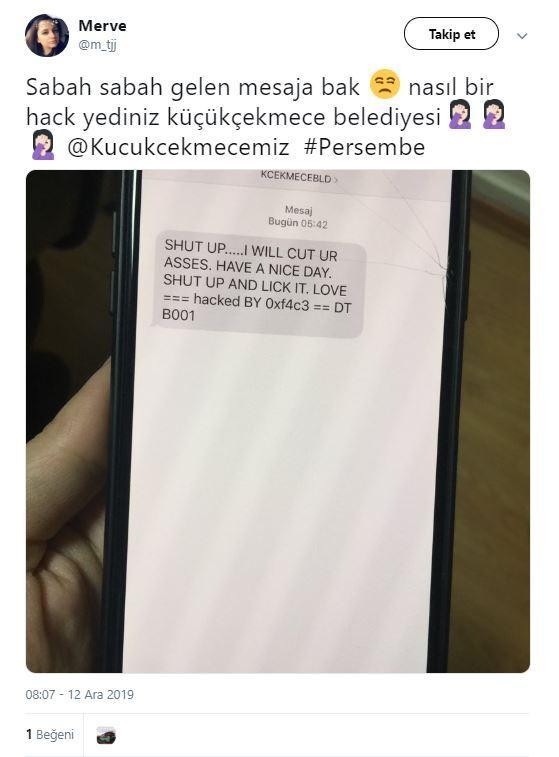 kucukcekmece belediyesi hacklendi